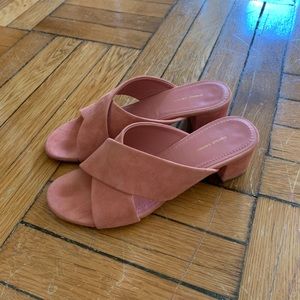 Mansur Gavriel Suede Pink Sandals